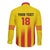 Custom Catalonia Football Long Sleeve Button Shirt Seleccio de futbol de Catalunya