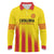 Custom Catalonia Football Long Sleeve Polo Shirt Seleccio de futbol de Catalunya