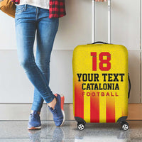 Custom Catalonia Football Luggage Cover Seleccio de futbol de Catalunya