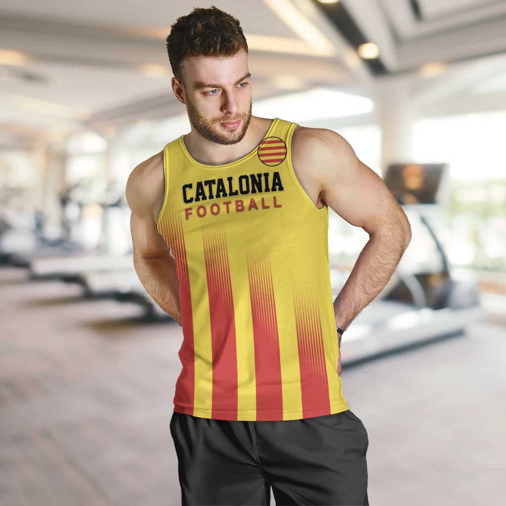 Custom Catalonia Football Men Tank Top Seleccio de futbol de Catalunya