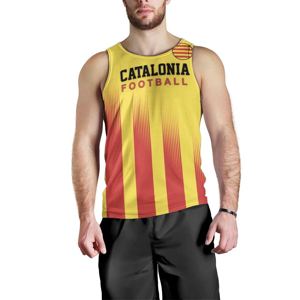 Custom Catalonia Football Men Tank Top Seleccio de futbol de Catalunya
