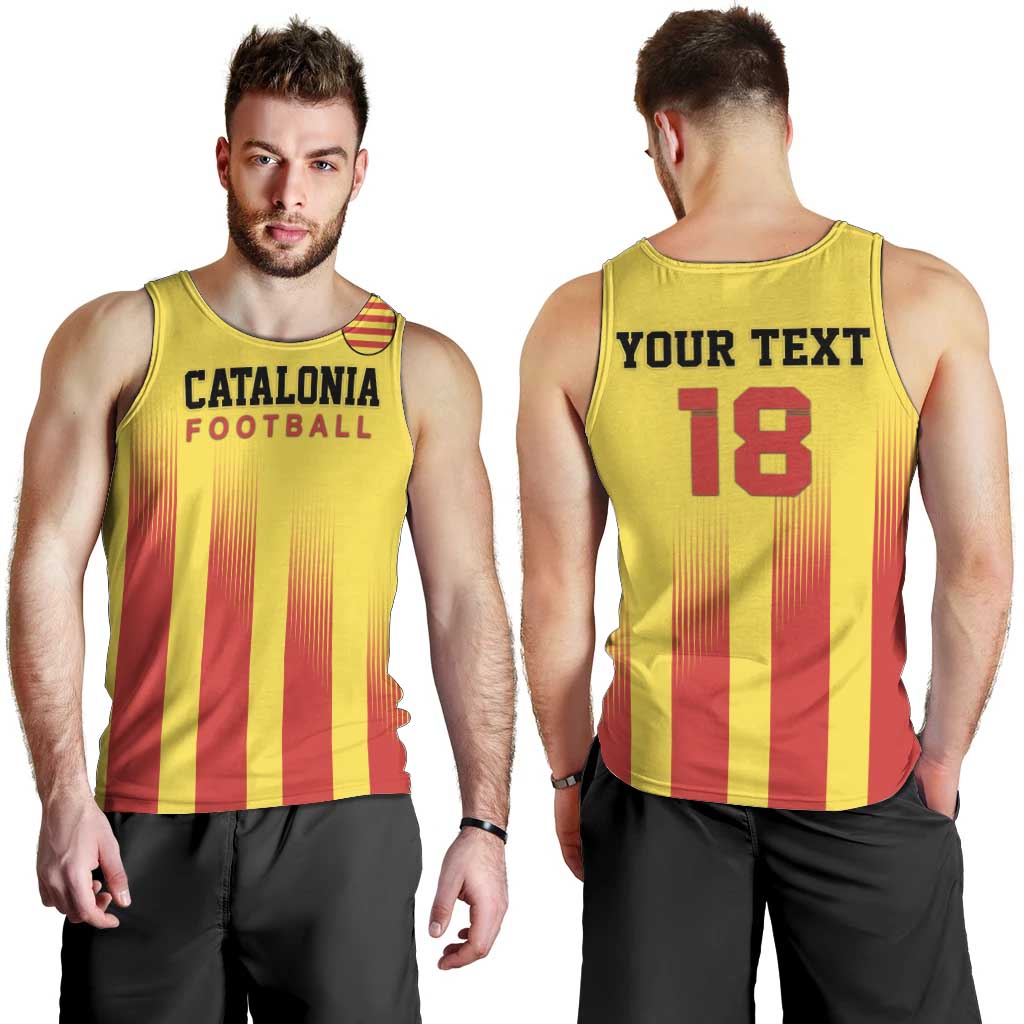 Custom Catalonia Football Men Tank Top Seleccio de futbol de Catalunya