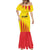 Custom Catalonia Football Mermaid Dress Seleccio de futbol de Catalunya