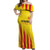 Custom Catalonia Football Off Shoulder Maxi Dress Seleccio de futbol de Catalunya