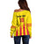 Custom Catalonia Football Off Shoulder Sweater Seleccio de futbol de Catalunya
