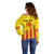 Custom Catalonia Football Off Shoulder Sweater Seleccio de futbol de Catalunya