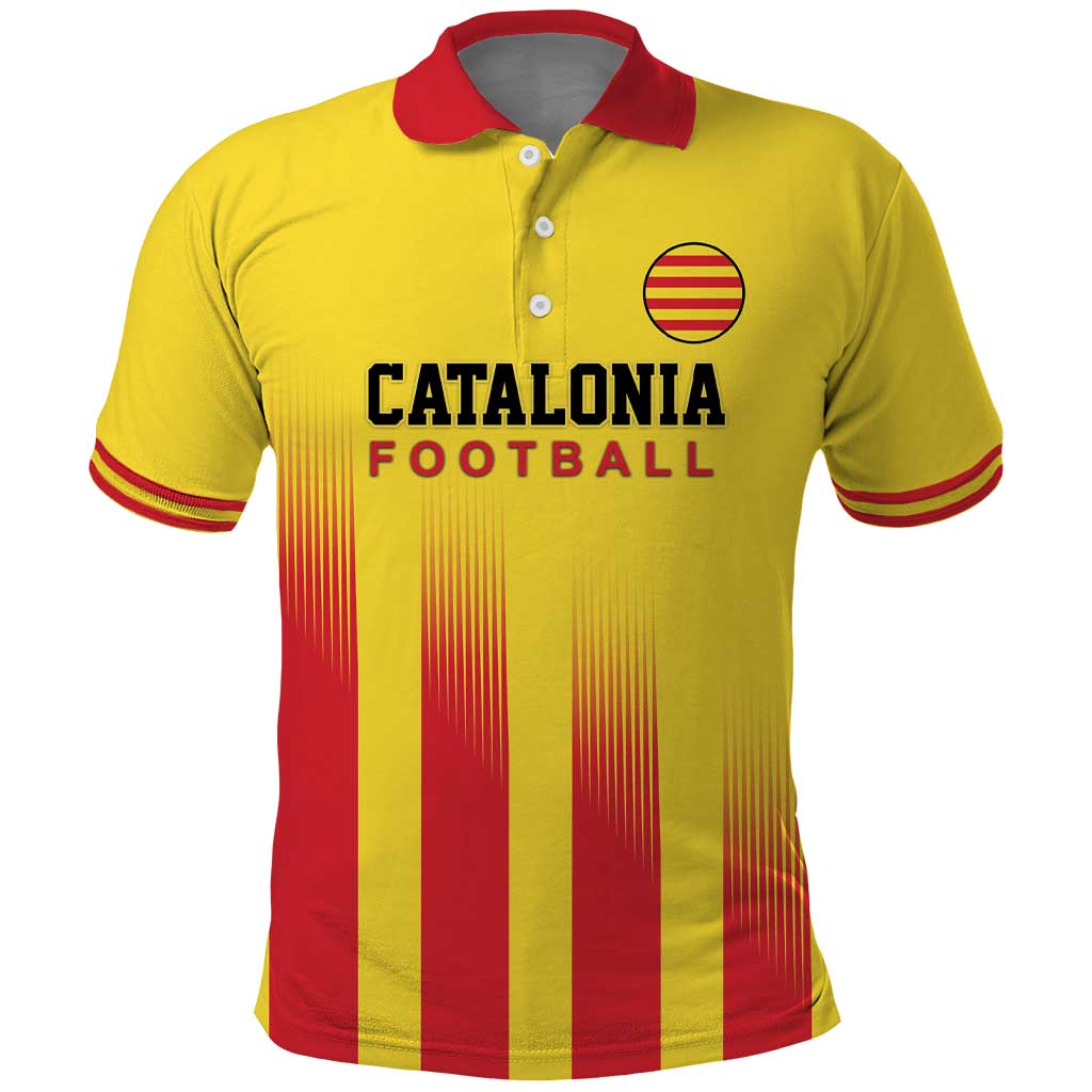 Custom Catalonia Football Polo Shirt Seleccio de futbol de Catalunya