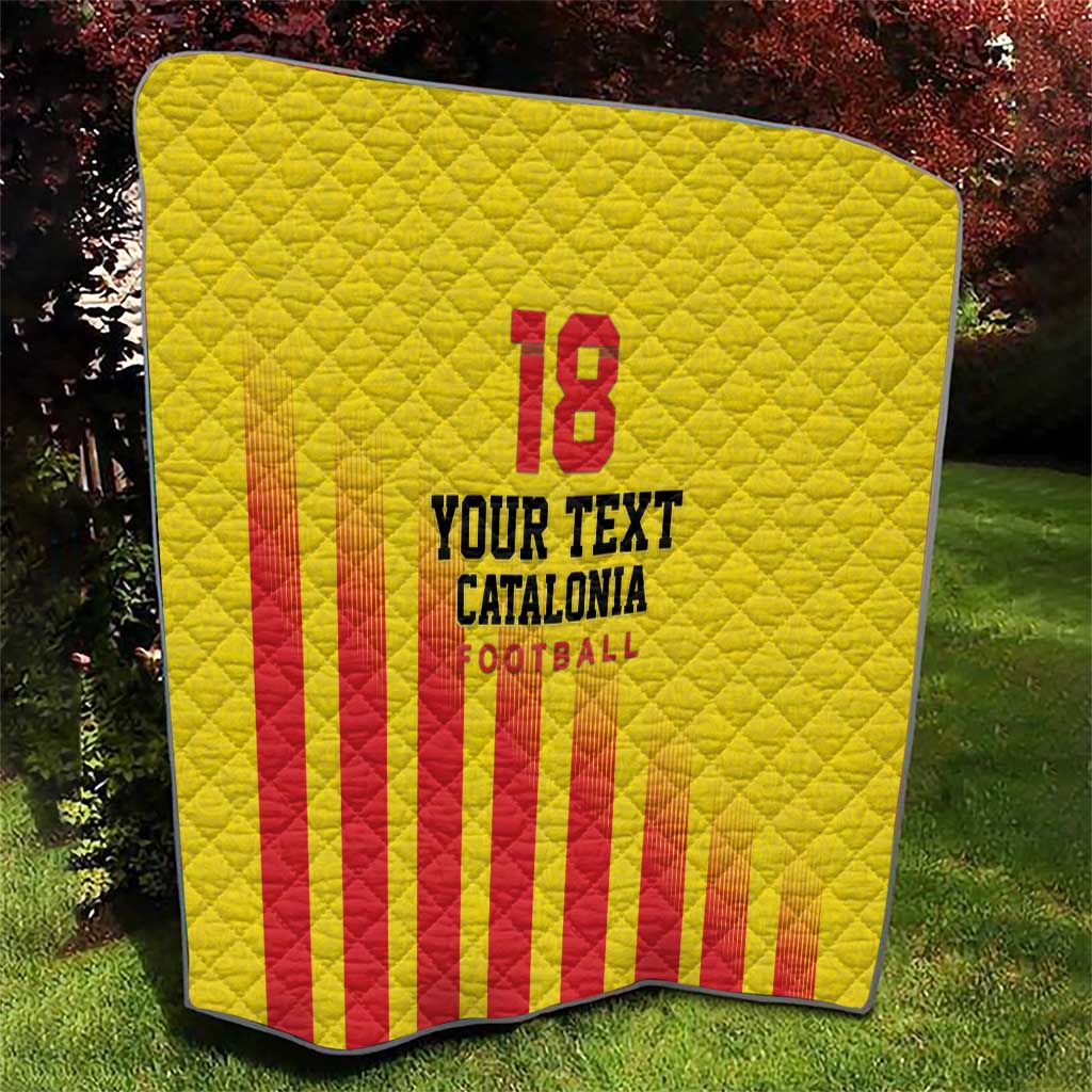 Custom Catalonia Football Quilt Seleccio de futbol de Catalunya