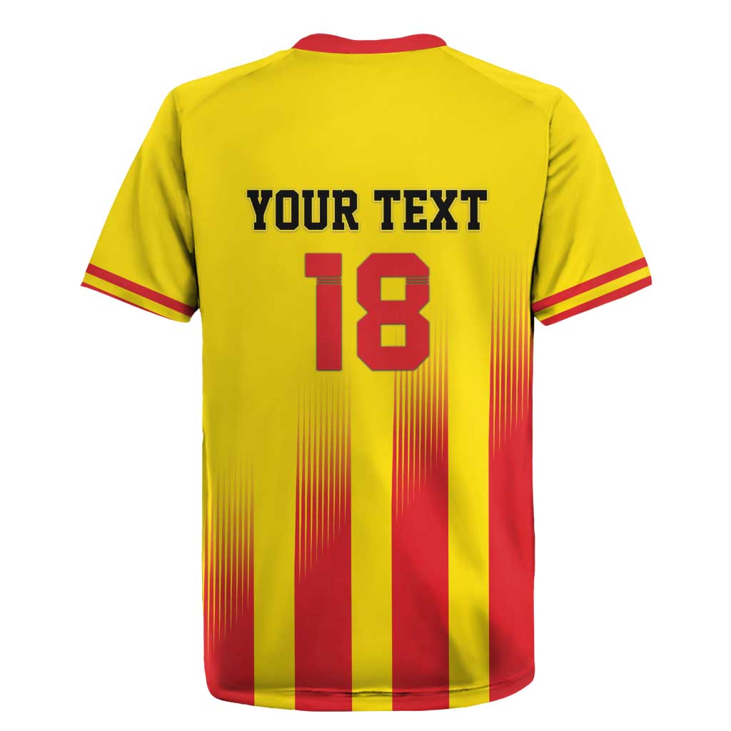 Custom Catalonia Football Rugby Jersey Seleccio de futbol de Catalunya