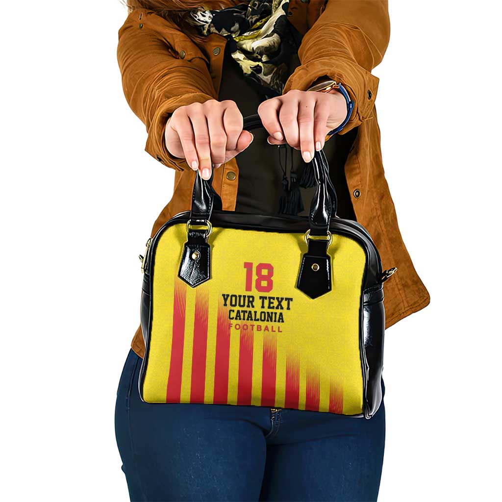 Custom Catalonia Football Shoulder Handbag Seleccio de futbol de Catalunya