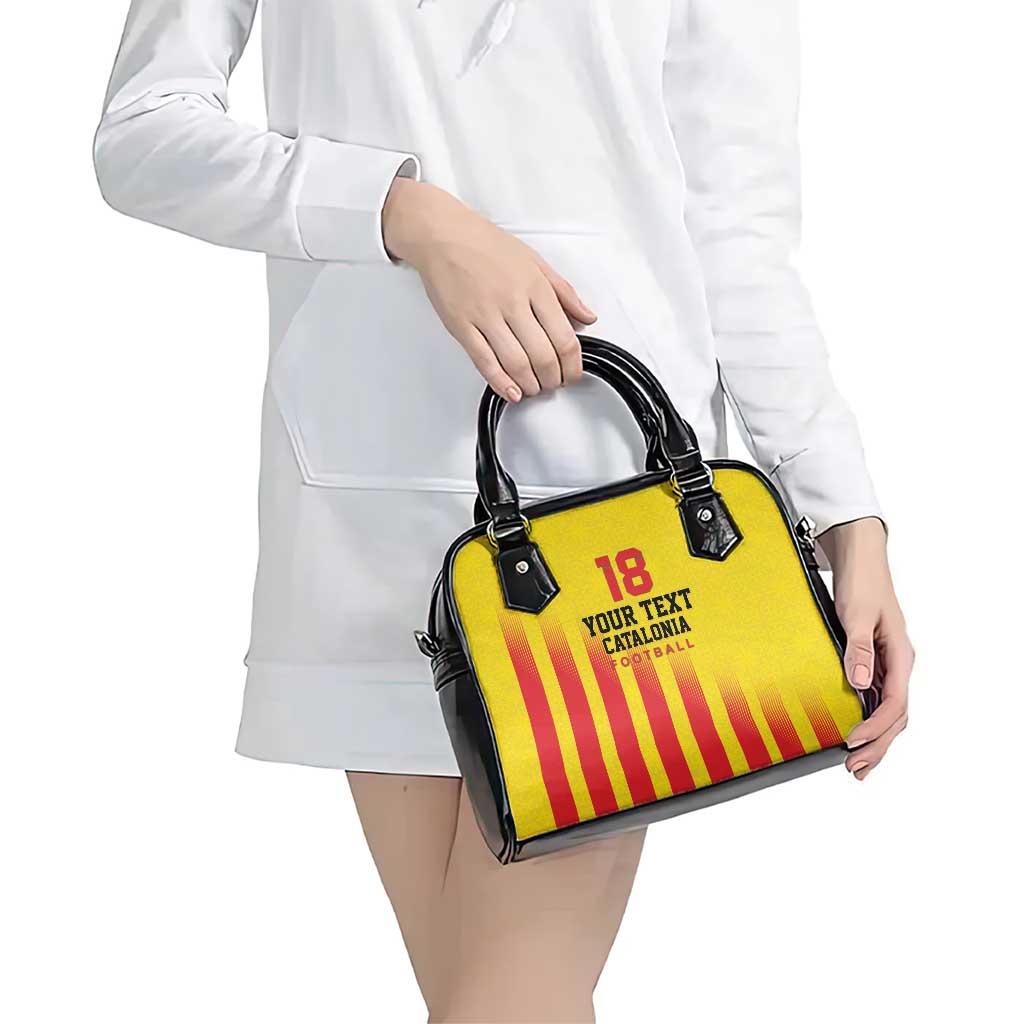 Custom Catalonia Football Shoulder Handbag Seleccio de futbol de Catalunya