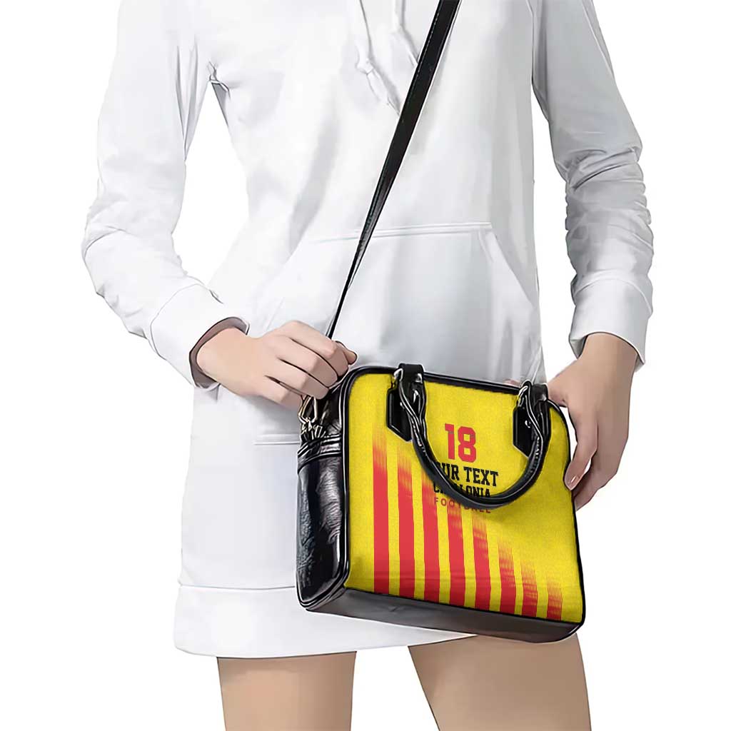 Custom Catalonia Football Shoulder Handbag Seleccio de futbol de Catalunya