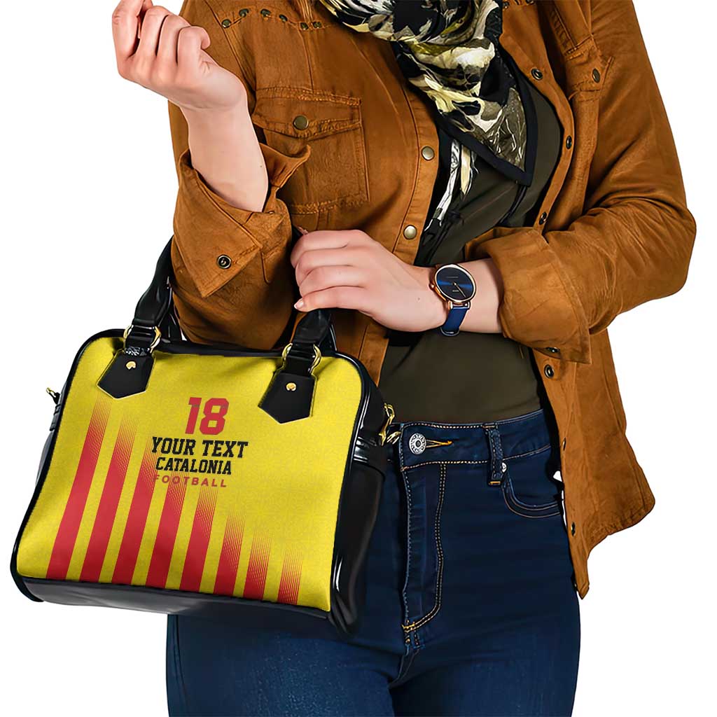Custom Catalonia Football Shoulder Handbag Seleccio de futbol de Catalunya