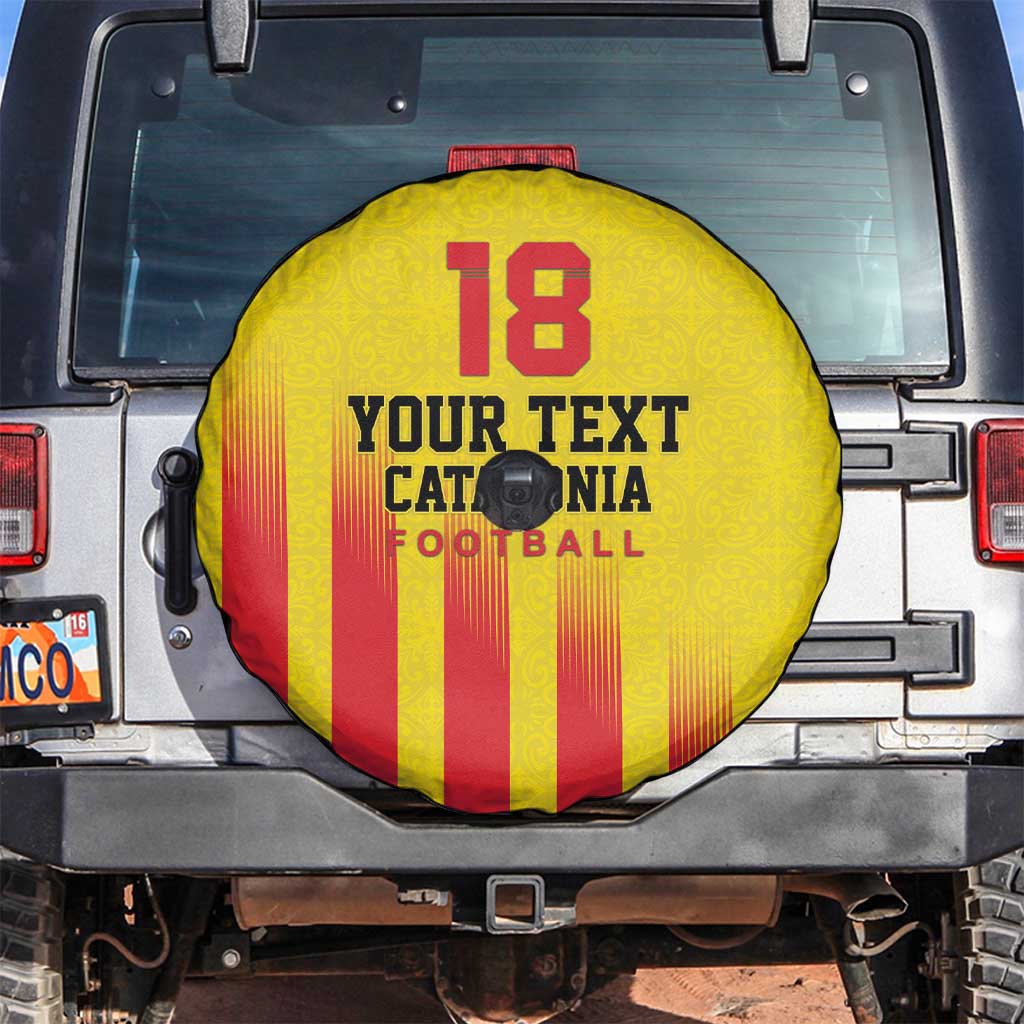 Custom Catalonia Football Spare Tire Cover Seleccio de futbol de Catalunya