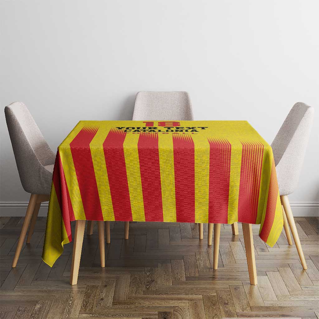 Custom Catalonia Football Tablecloth Seleccio de futbol de Catalunya
