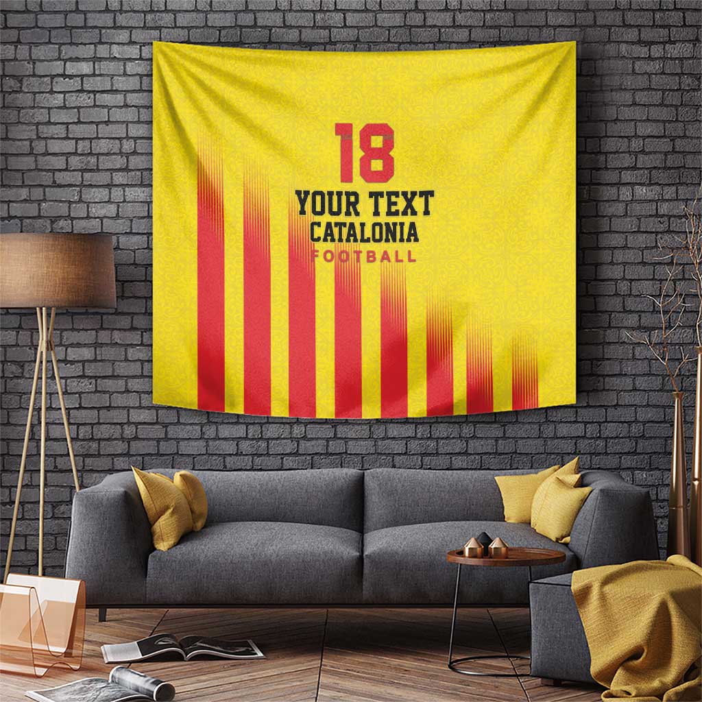 Custom Catalonia Football Tapestry Seleccio de futbol de Catalunya