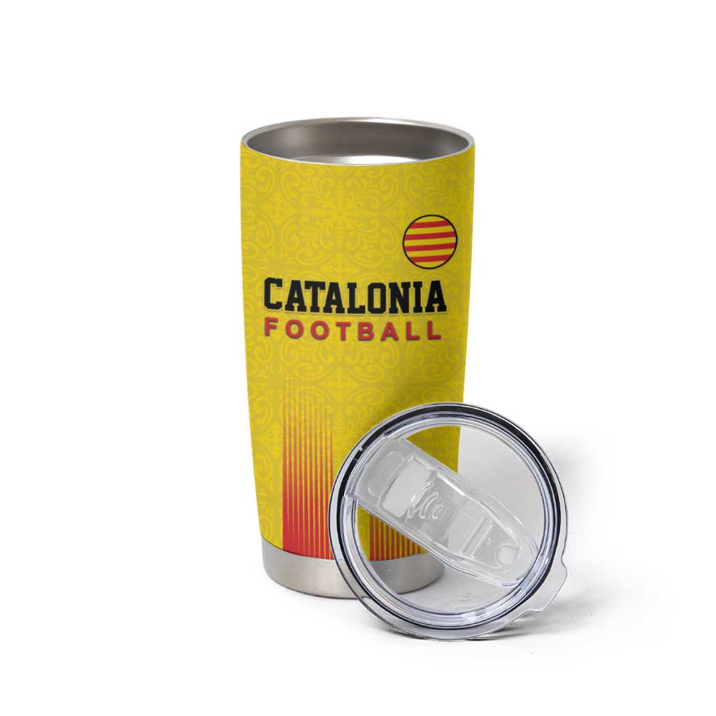 Custom Catalonia Football Tumbler Cup Seleccio de futbol de Catalunya