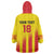 Custom Catalonia Football Wearable Blanket Hoodie Seleccio de futbol de Catalunya