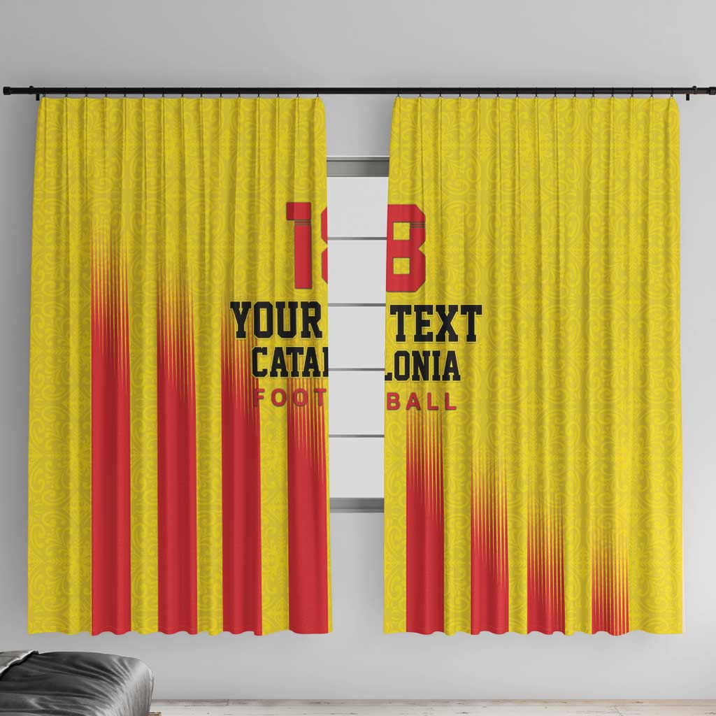 Custom Catalonia Football Window Curtain Seleccio de futbol de Catalunya