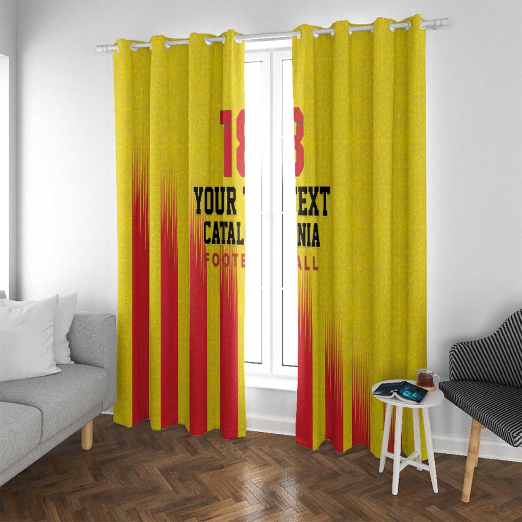 Custom Catalonia Football Window Curtain Seleccio de futbol de Catalunya