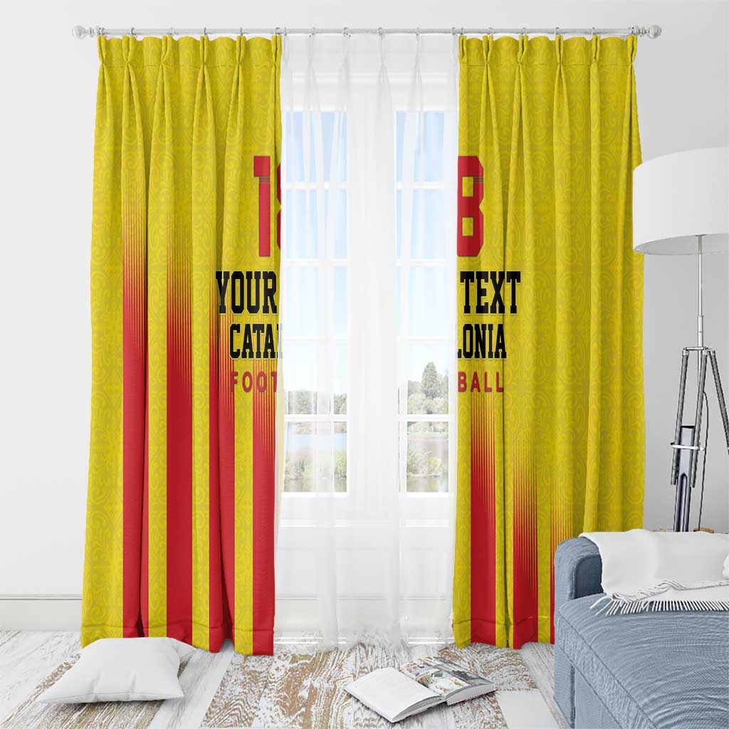 Custom Catalonia Football Window Curtain Seleccio de futbol de Catalunya