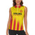 Custom Catalonia Football Women Sleeveless Polo Shirt Seleccio de futbol de Catalunya