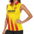Custom Catalonia Football Women Sleeveless Polo Shirt Seleccio de futbol de Catalunya
