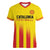 Custom Catalonia Football Women V-Neck T-Shirt Seleccio de futbol de Catalunya