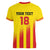 Custom Catalonia Football Women V-Neck T-Shirt Seleccio de futbol de Catalunya