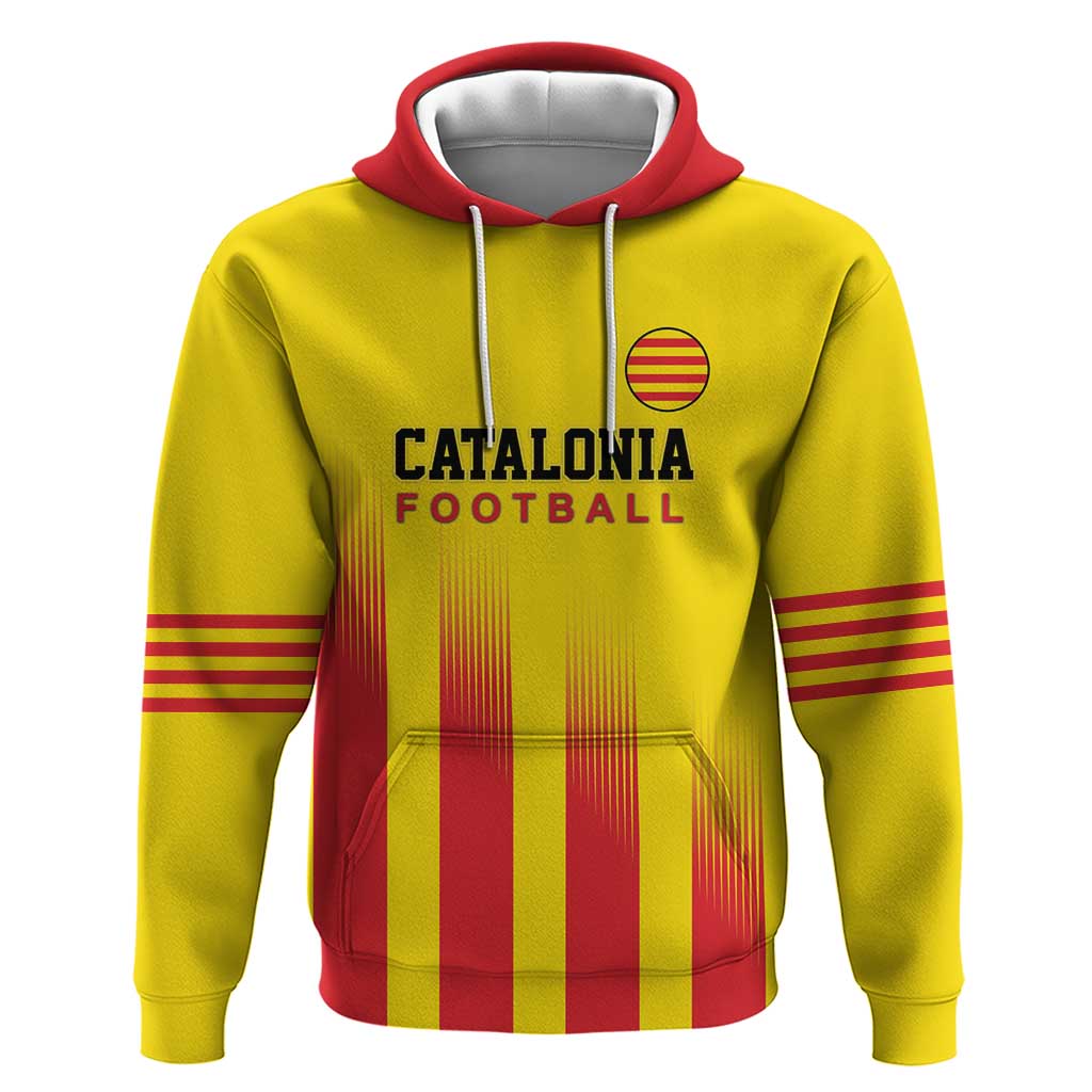 Custom Catalonia Football Zip Hoodie Seleccio de futbol de Catalunya