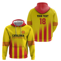 Custom Catalonia Football Zip Hoodie Seleccio de futbol de Catalunya