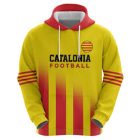 Custom Catalonia Football Zip Hoodie Seleccio de futbol de Catalunya