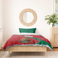 Mexico Coat Of Arms Bedding Set With Folk Pattern - Wonder Print Shop