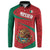 Mexico Coat Of Arms Button Sweatshirt With Folk Pattern - Wonder Print Shop