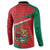 Mexico Coat Of Arms Button Sweatshirt With Folk Pattern - Wonder Print Shop