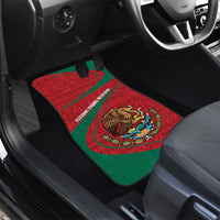 Mexico Coat Of Arms Car Mats With Folk Pattern - Wonder Print Shop