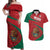 Mexico Coat Of Arms Couples Matching Off Shoulder Maxi Dress and Hawaiian Shirt With Folk Pattern - Wonder Print Shop