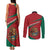 Mexico Coat Of Arms Couples Matching Tank Maxi Dress and Long Sleeve Button Shirt With Folk Pattern - Wonder Print Shop