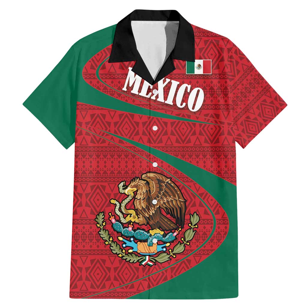 Mexico Coat Of Arms Family Matching Mermaid Dress and Hawaiian Shirt With Folk Pattern - Wonder Print Shop