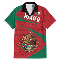 Mexico Coat Of Arms Family Matching Mermaid Dress and Hawaiian Shirt With Folk Pattern - Wonder Print Shop