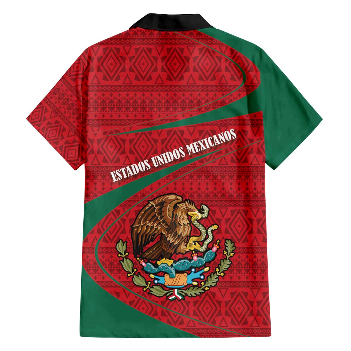 Mexico Coat Of Arms Family Matching Puletasi and Hawaiian Shirt With Folk Pattern - Wonder Print Shop