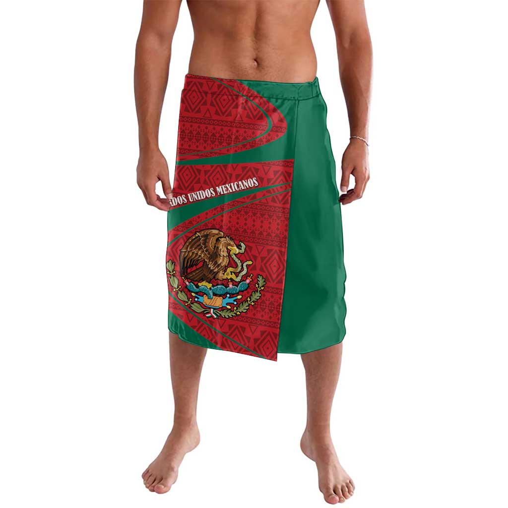Mexico Coat Of Arms Lavalava With Folk Pattern - Wonder Print Shop