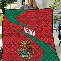 Mexico Coat Of Arms Quilt With Folk Pattern - Wonder Print Shop