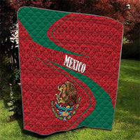 Mexico Coat Of Arms Quilt With Folk Pattern - Wonder Print Shop