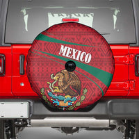 Mexico Coat Of Arms Spare Tire Cover With Folk Pattern - Wonder Print Shop