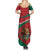 Mexico Coat Of Arms Summer Maxi Dress With Folk Pattern - Wonder Print Shop