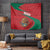 Mexico Coat Of Arms Tapestry With Folk Pattern - Wonder Print Shop