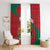 Mexico Coat Of Arms Window Curtain With Folk Pattern - Wonder Print Shop