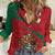 Mexico Coat Of Arms Women Casual Shirt With Folk Pattern - Wonder Print Shop