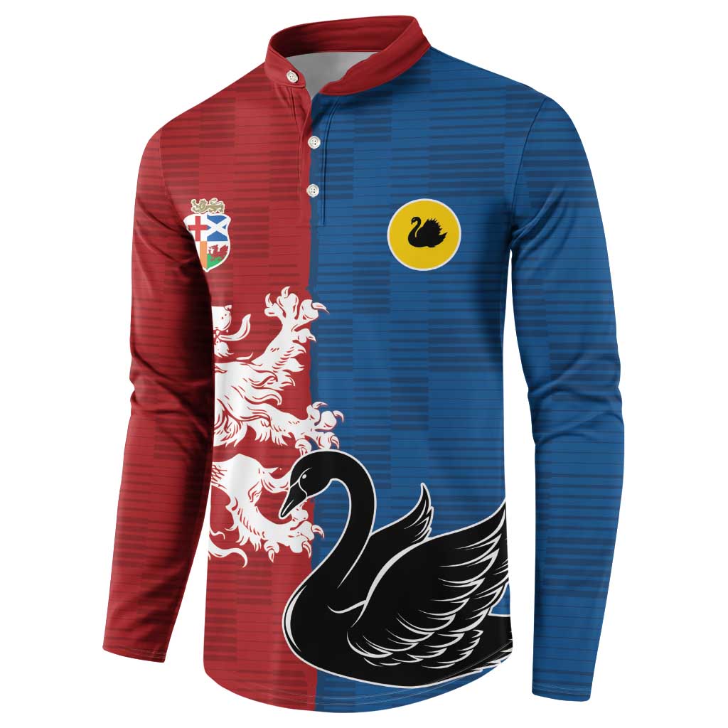 Custom British Lions Western Force Button Sweatshirt Unique Style - Wonder Print Shop